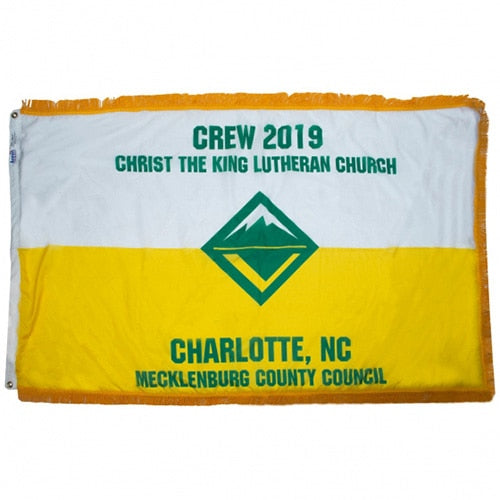 Venturing Crew Fringed Flag - 3' X 5' Nylon