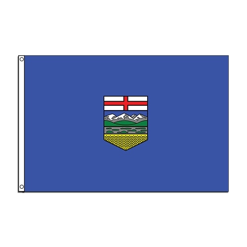 Alberta flag with coat of arms