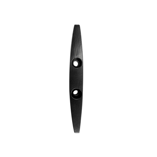 black metallic component with holes