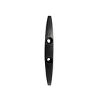 black metallic component with holes