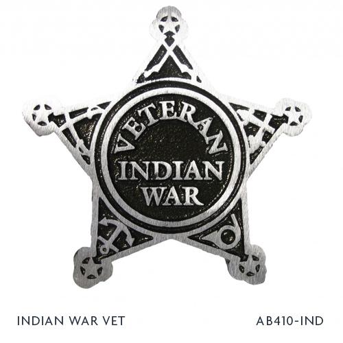 veteran indian war medal badge