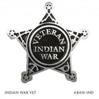 veteran indian war medal badge
