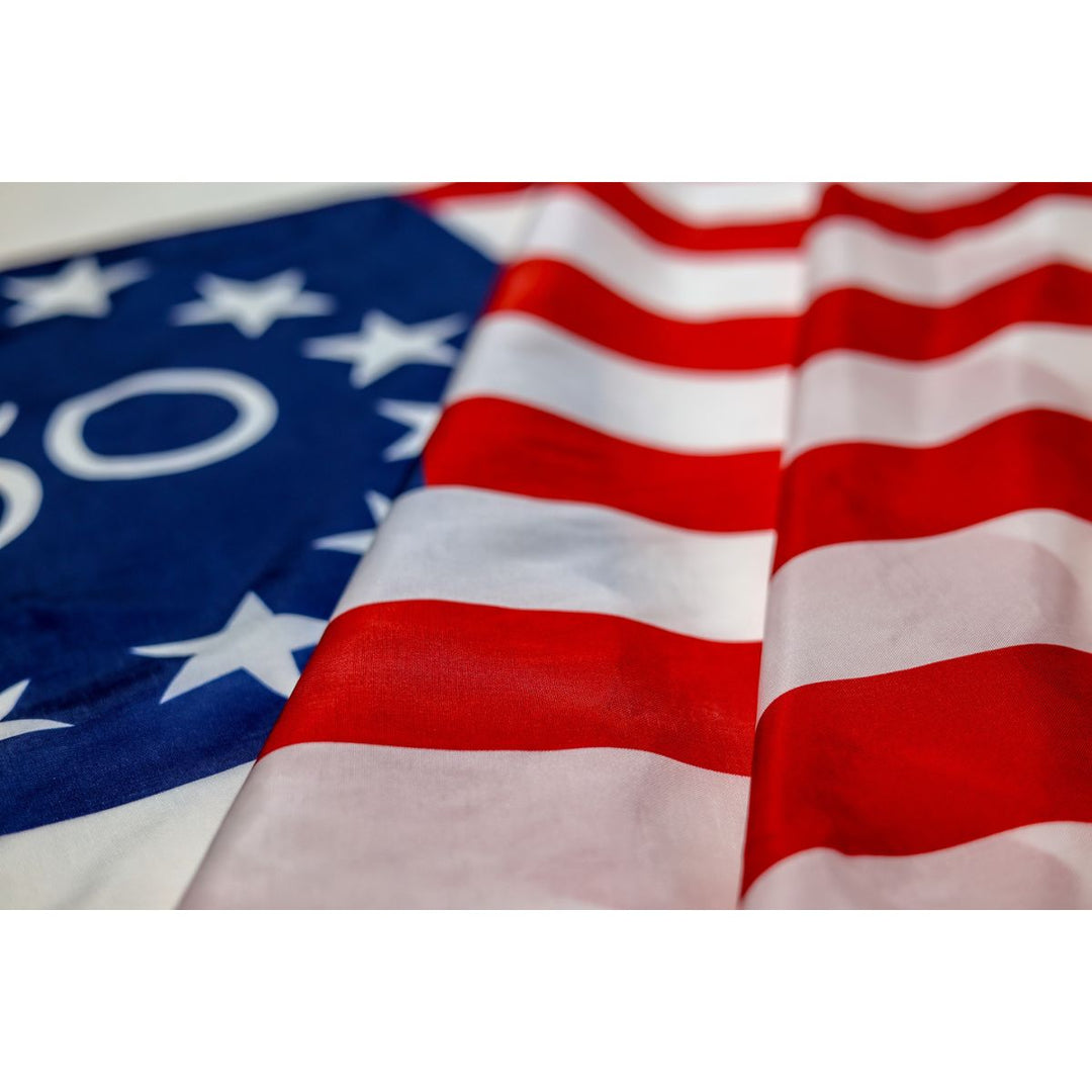 America250 Betsy Flag Close up view