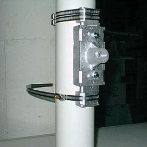 metal bracket on pole support