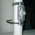metal bracket on pole support