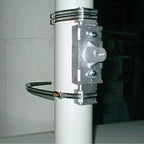 metal bracket on pole support