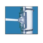 pipe connector on blue background