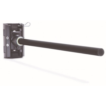 black handled tool on mounting brac