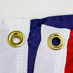 Flag grommets with reinforced edge