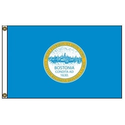 Bostonia flag with gold seal 1630