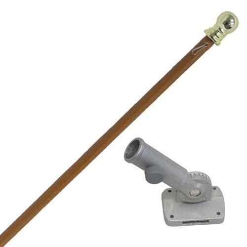curtain rod with bracket and cap