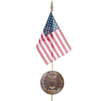 US flag with seal of the department