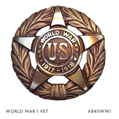 World War 1 Vet bronze grave marker