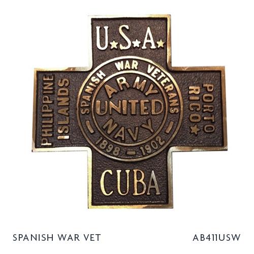 Spanish War Vet Bronze Grave Marker