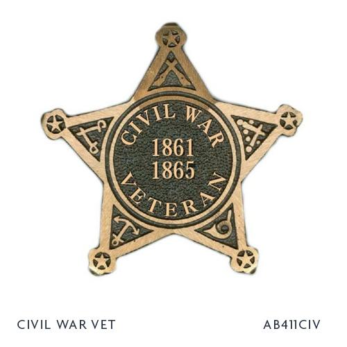 Civil War Vet Bronze Grave Marker