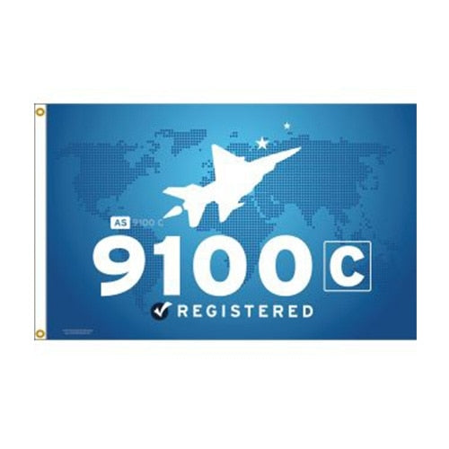 plane graphic with 9100C registered