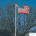 American flag on flagpole backgroun