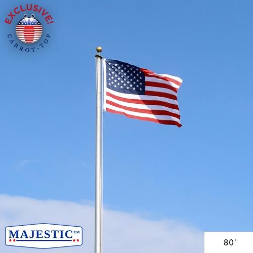 American flag flying on a pole