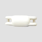 white plastic hinged connector