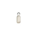 white oval pendant with loop