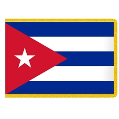 Cuban flag with three blue stripes
