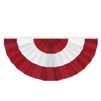 Red and White Custom Pleated Fan