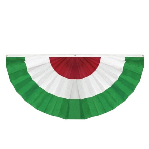 Green and Red Pleated Fan