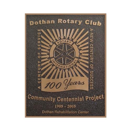 Rotary Club bronze Custom Plaque