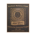 Rotary Club bronze Custom Plaque