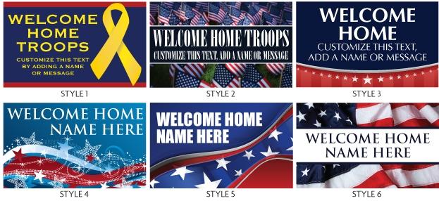 Custom Welcome Home Flag