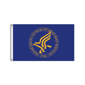 HHS flag with seal and blue backgro