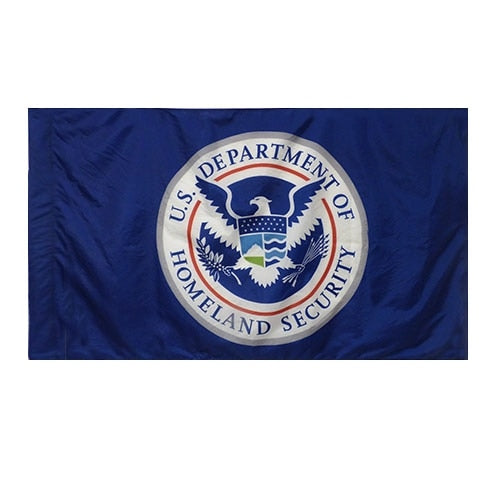 DHS flag with eagle emblem