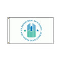 HUD flag with logo and text