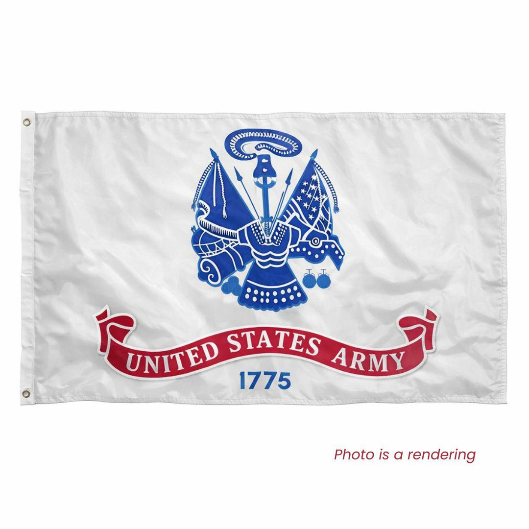 Embroidered Nylon Army DBL Flag