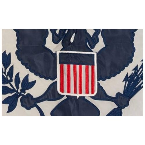 Emb. Coast Guard Flag Extreme Close