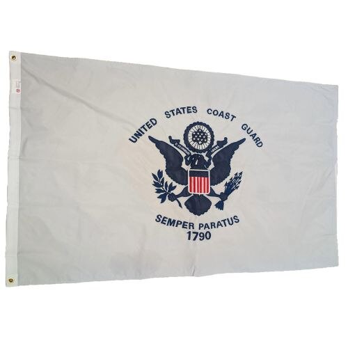 Embroidered Nylon Coast Guard Flag