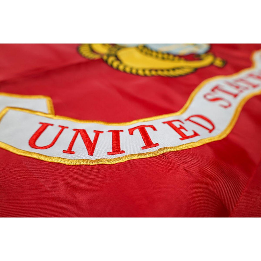 Nylon Embroidered USMC Flag