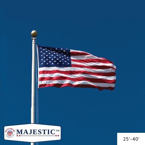 American flag waving on a pole