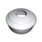 white round container with hole