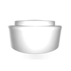 white round bowl on white backgroun