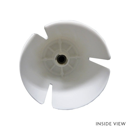 inside view of white fan blade