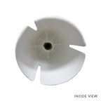 inside view of white fan blade