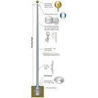 Fine-Line Aluminum Outdoor Flagpoles
