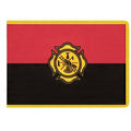 firefighter flag red black yellow