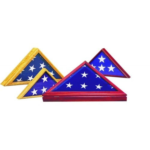 flag display cases in different siz