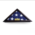 framed american flag with plaque