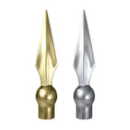 gold and silver spear toppers