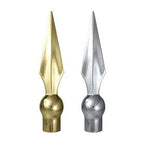 gold and silver fence toppers