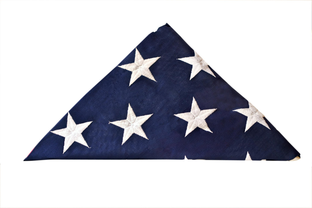 folded American cotton flag