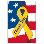 Thank You ribbon on American flag